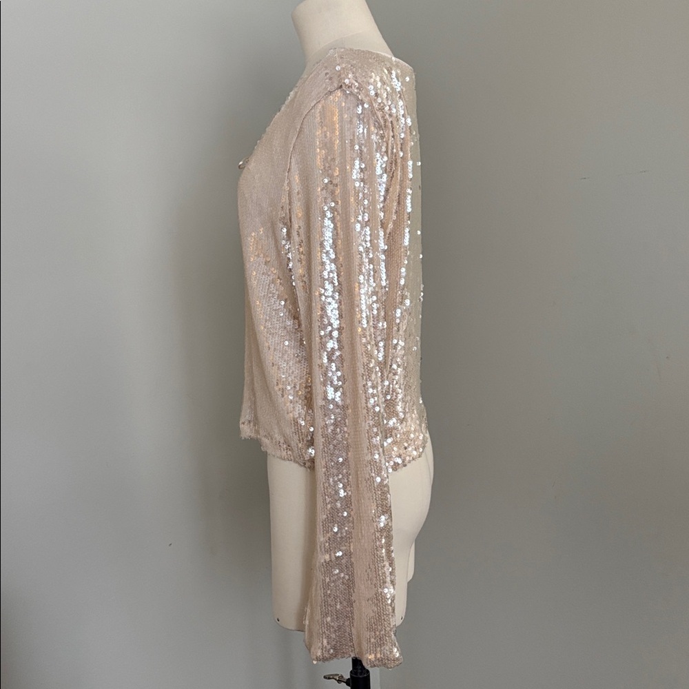 Women's Bell Long Sleeve Sequin Holiday Top SizeXL - Picture 8 of 12